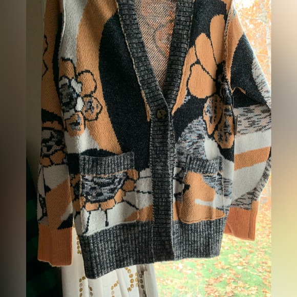 Free People August Cardigan Sweater - Peach Petals XS NWT oversized - Picture 8 of 9